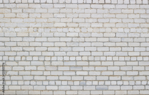 White brick wall for texture or background