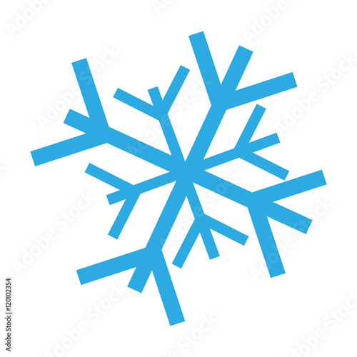 snowflake decoration christmas icon vector illustration design