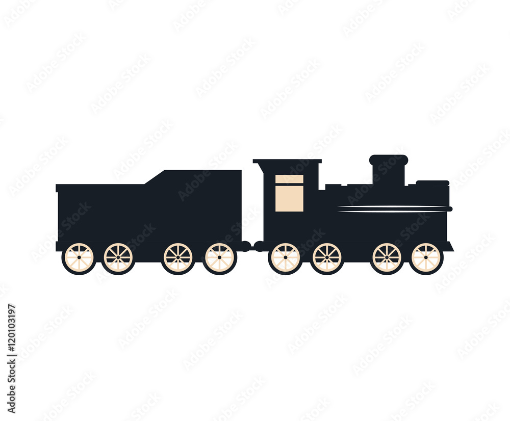 old train rail transport vehicle silhouette vector illustration old train rail transport vehicle silhouette vector illustration