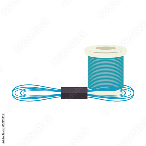 spool of thread knit. sewing equipment vector illustration