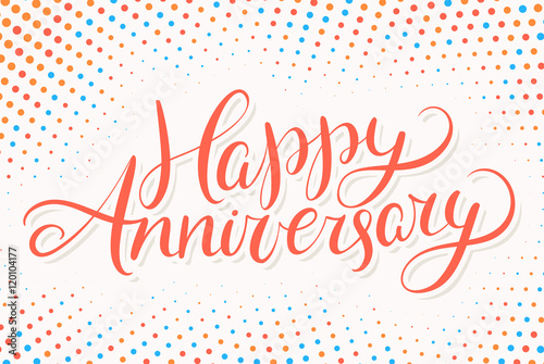 Happy Anniversary. Greeting card.