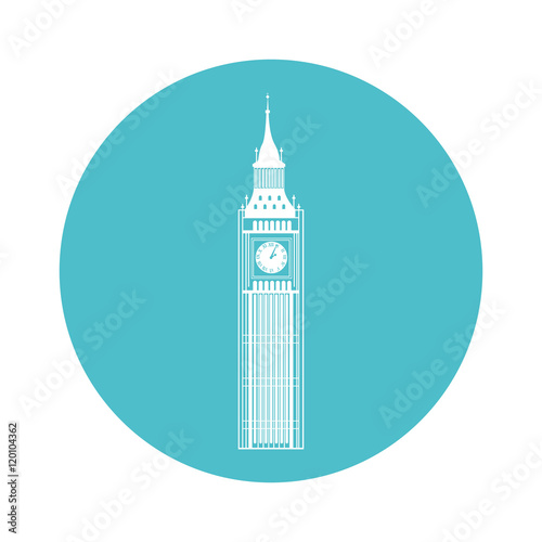 big ben building isolated icon vector illustration design