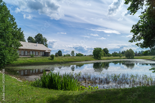 A view of Trigorskoye estate, the part of the Museum Reserve of Alexander Pushkin,Pskov,Russia. photo