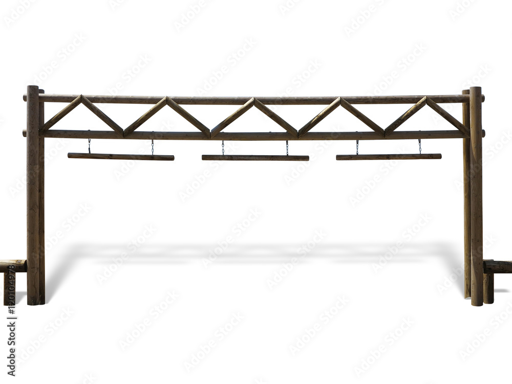 Old wooden farm gate isolated on white background Stock Photo | Adobe Stock