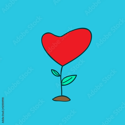 Heart tree abstract
