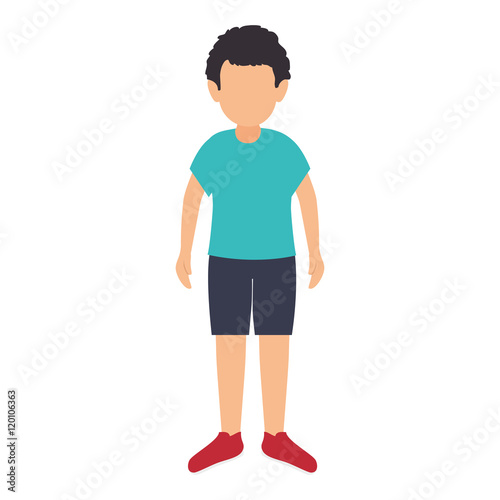 avatar man wearing summer clothes cartoon. vector illustration