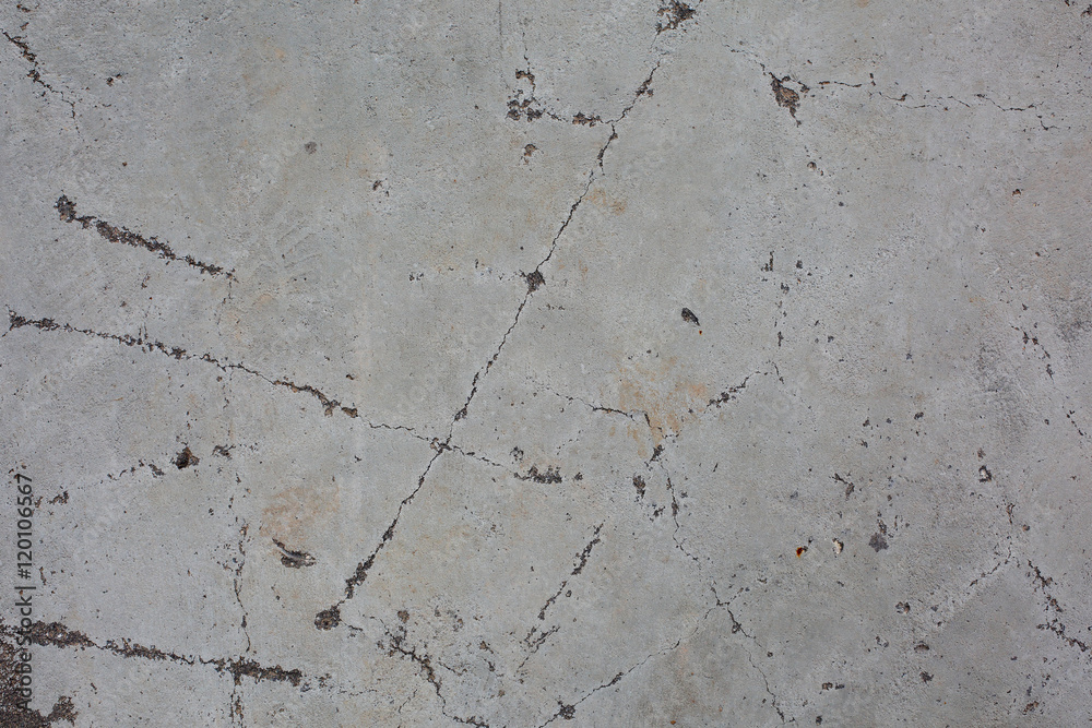 Obraz premium stain concrete with the cracks in the pavement