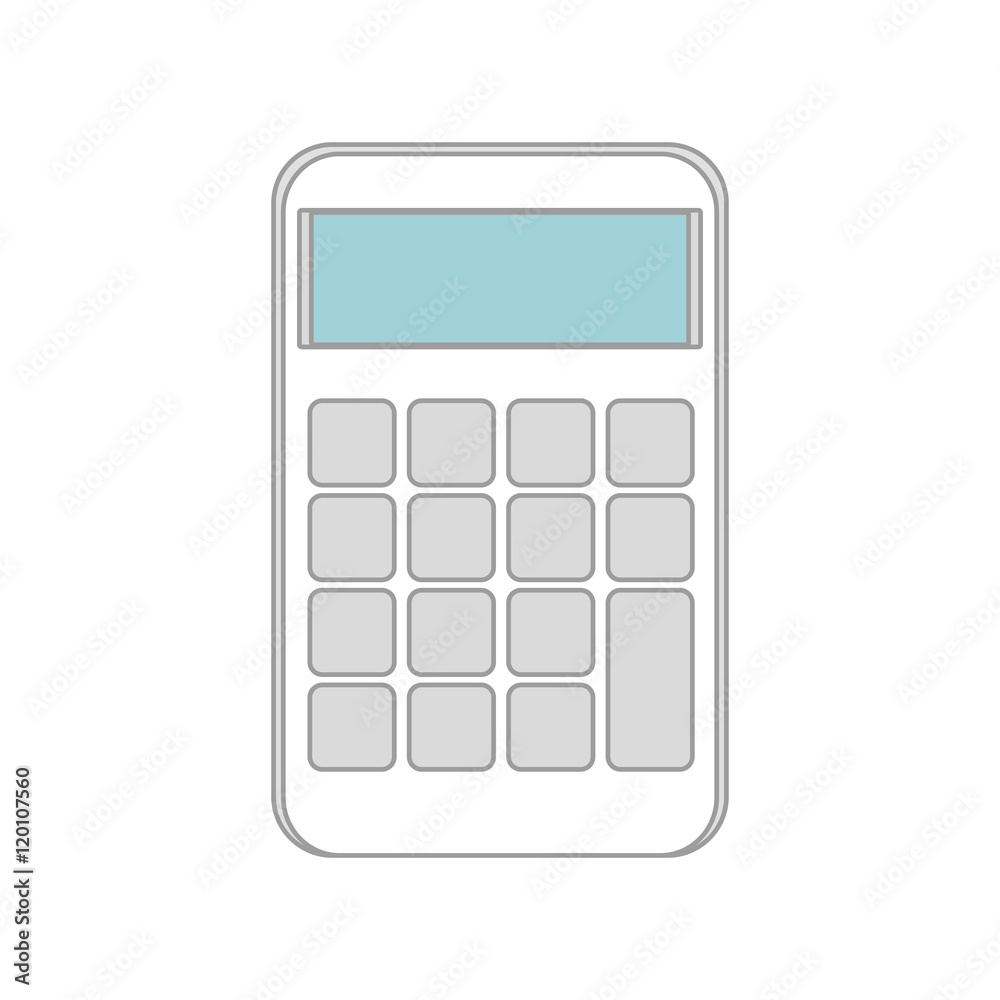 digital calculator with keyboard numbers. maths device. vector illustration digital calculator with keyboard numbers. maths device. vector illustration