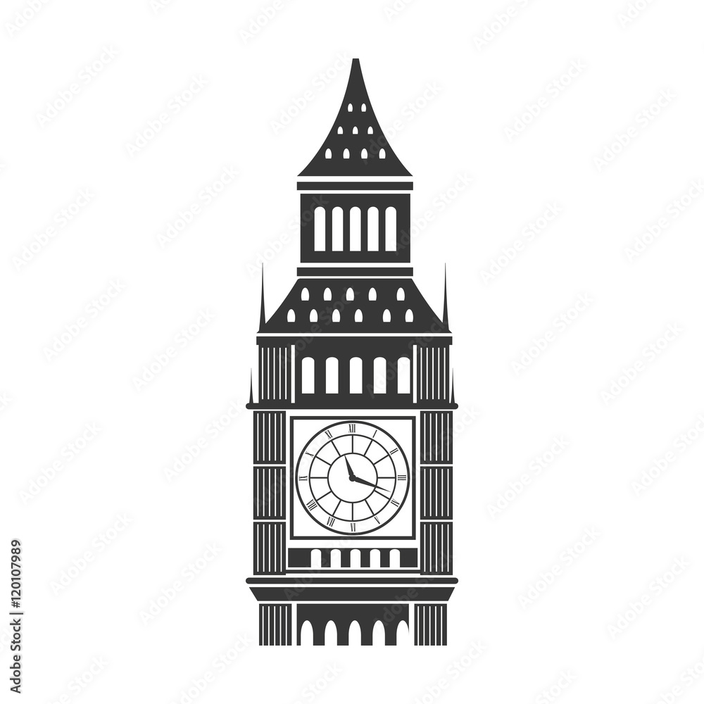 iconic big ben london city building. british symbol. vector illustration iconic big ben london city building. british symbol. vector illustration
