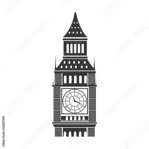 iconic big ben london city building. british symbol. vector illustration