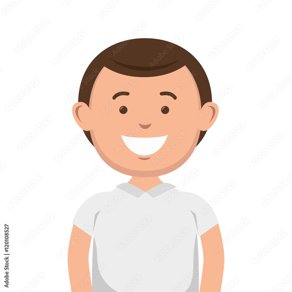 avatar man cartoon smiling and wearing casual clothes. vector illustration avatar man cartoon smiling and wearing casual clothes. vector illustration