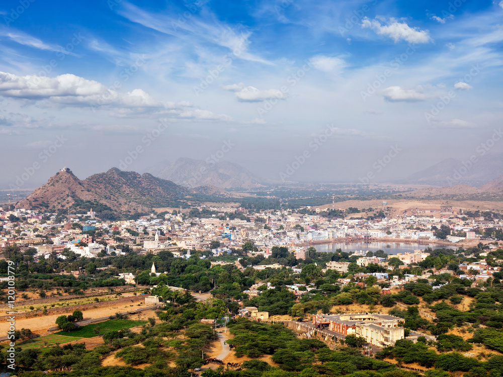 Holy city Pushkar. Rajasthan, India