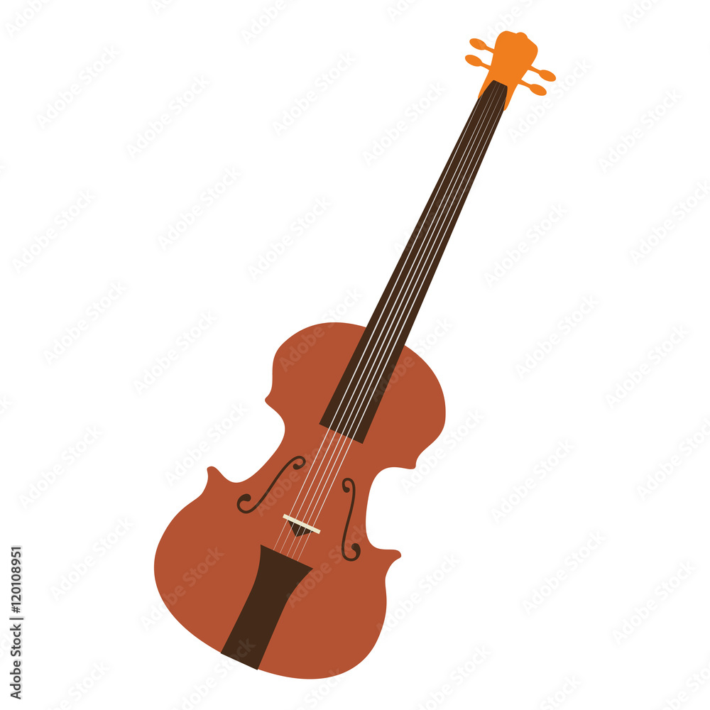 Fototapeta premium classical violin musical instrument. music audio device. vector illustration