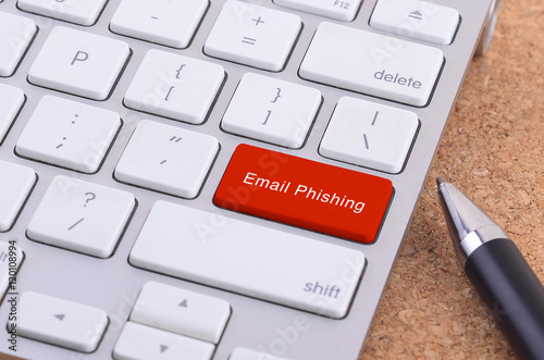 Business concept: computer keyboard  with Email Phishing word on