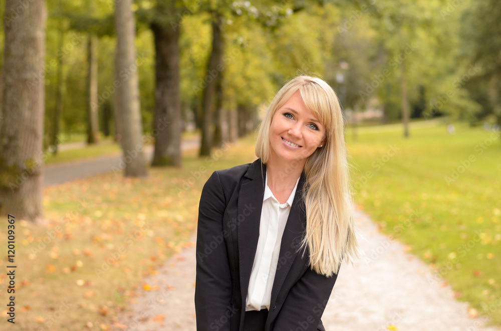 Professional blond woman with a lovely smile Professional blond woman with a lovely smile