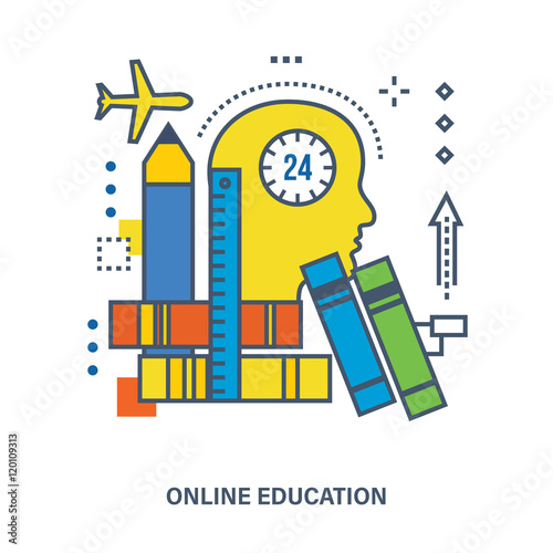 Back to school flat icons design.