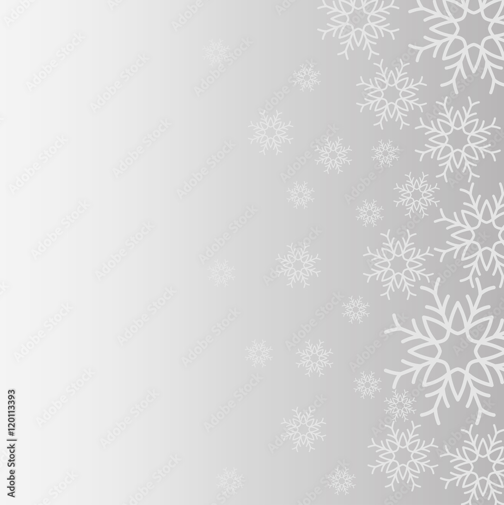 snowflake winter cold merry christmas snowfall frozen icon. Grey background. Vector illustration