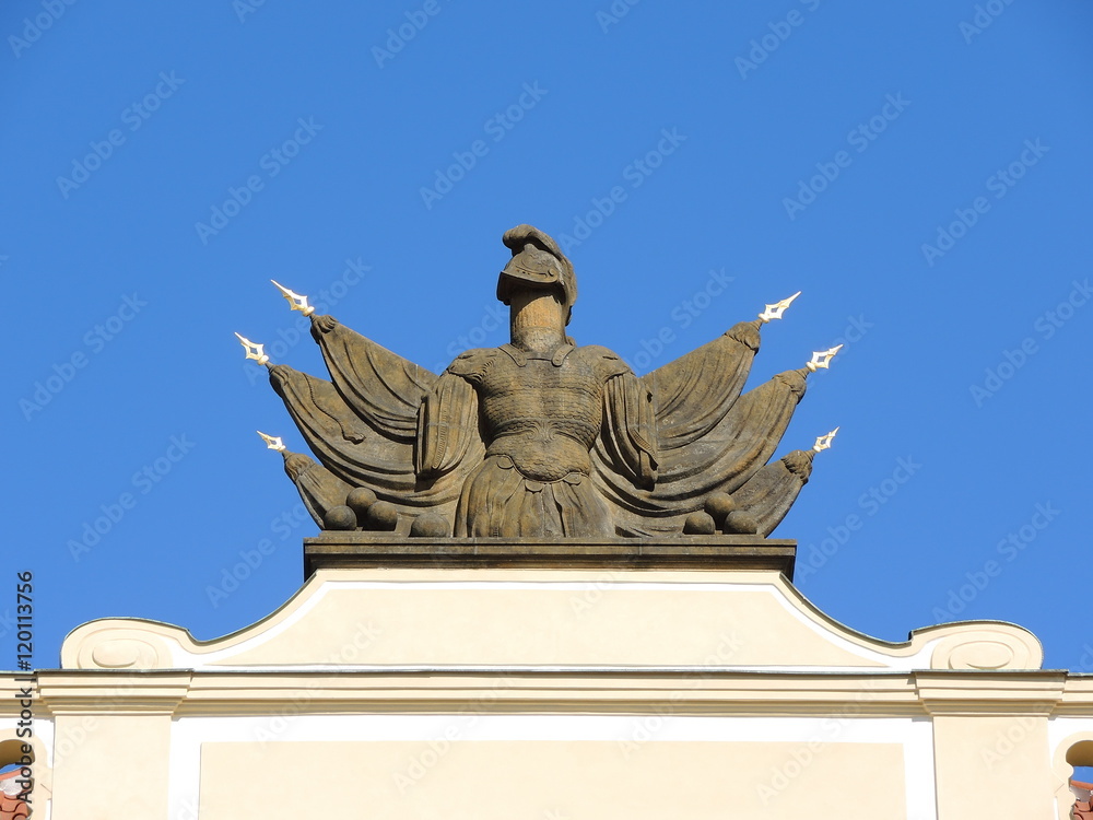 Obraz premium rague is the capital of the Czech Republic. Its historic center was included in the Unesco World Heritage. Architectural details of buildings in Prague, Czech Republic