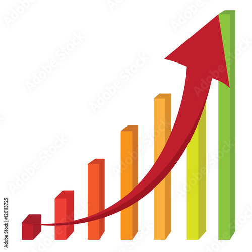 Business graph bar