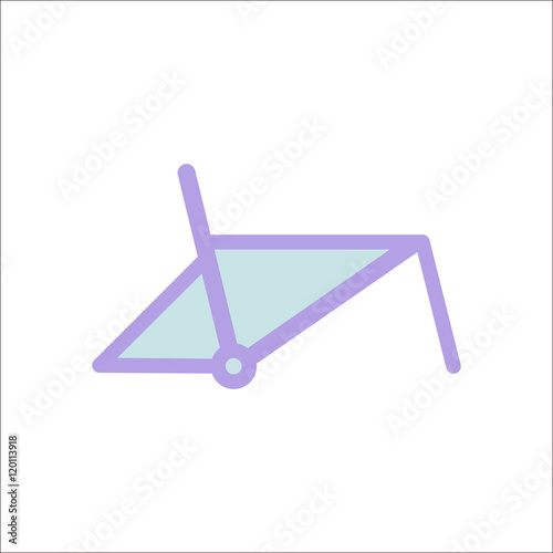 Bike bicycle frame sign flat icon on background
