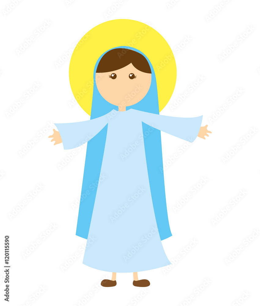 virgin mary manger character vector illustration design Stock Vector ...