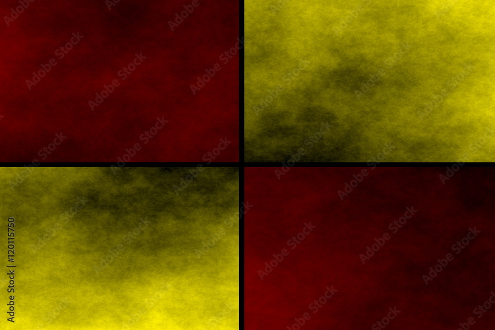 Black background with red and yellow rectangles