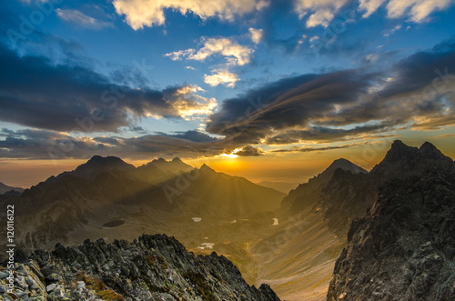 Obraz na płótnie Wysokie Tatry ,Słowacja,Mała Wysoka ,panorama w salonie
