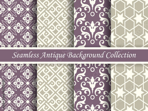 Antique seamless background collection_154