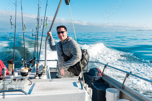 Attractive man on fishing trip
