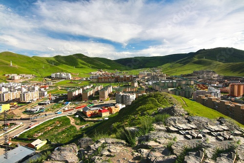  The panoramic view of the entire city of Ulaanbaatar, mongolia photo