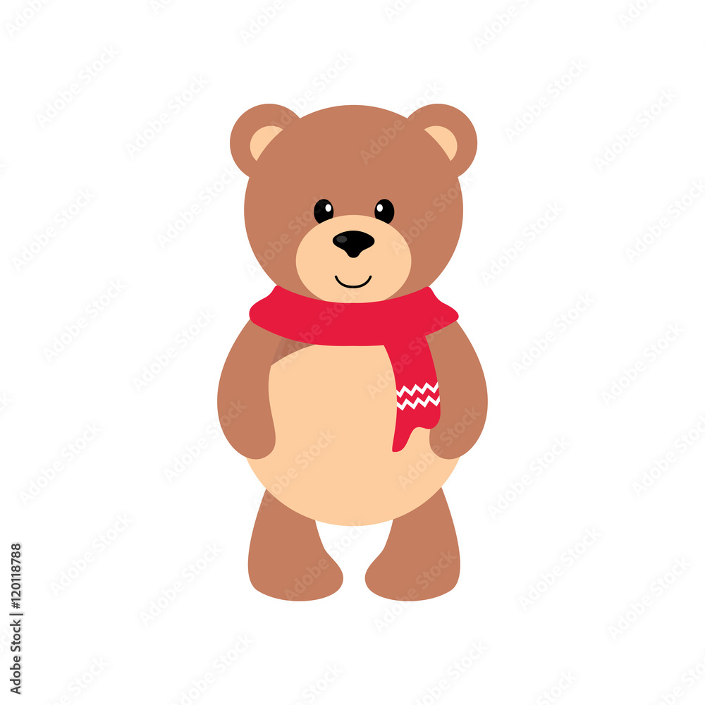 cartoon bear with a scarf cartoon bear with a scarf