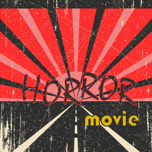 Horror movie vintage poster