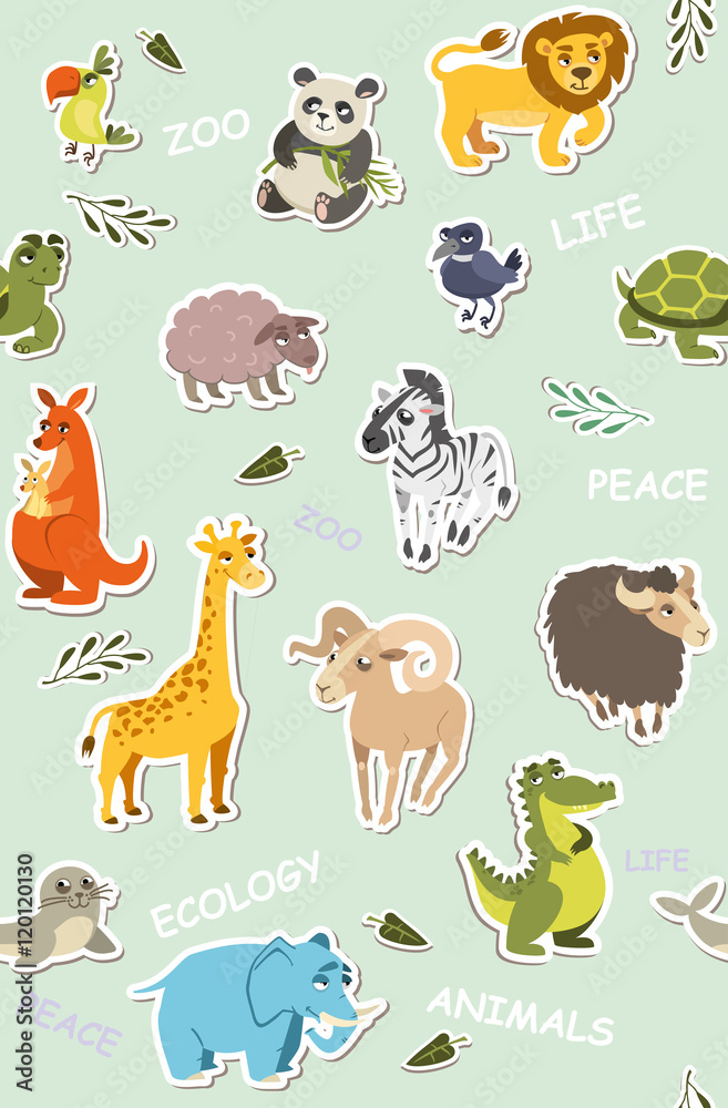 seamless wallpaper for children. vector illustration of funny an seamless wallpaper for children. vector illustration of funny an
