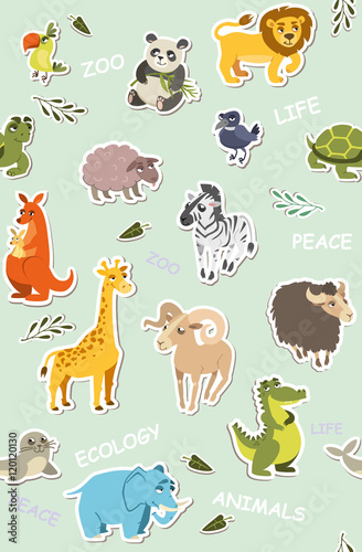 seamless wallpaper for children. vector illustration of funny an