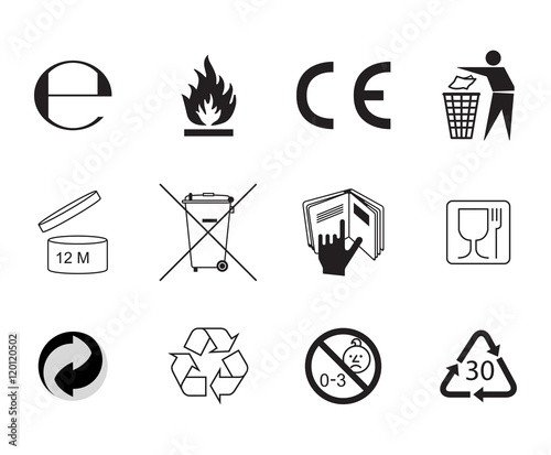 Set of Packaging Symbols. photo