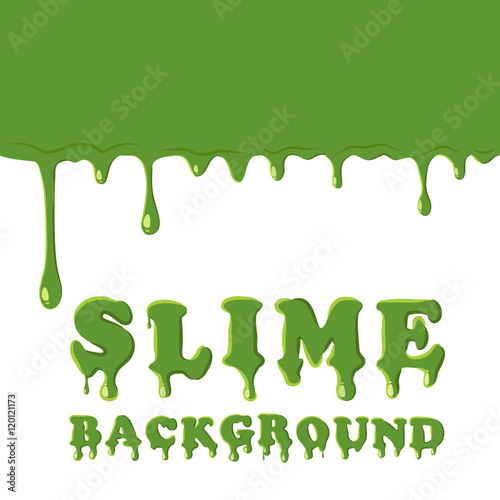Slime oozing background. Green slime vector illustration