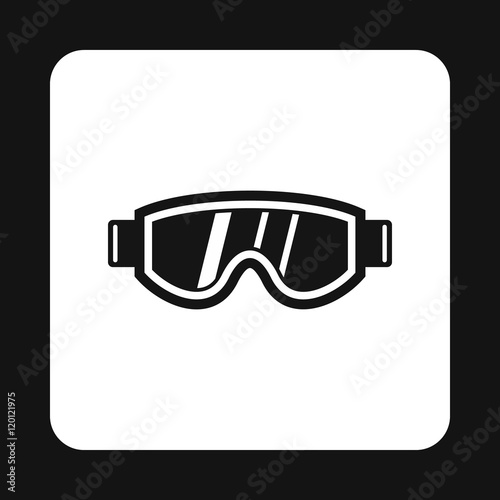 Skiing mask icon in simple style on a white background vector illustration