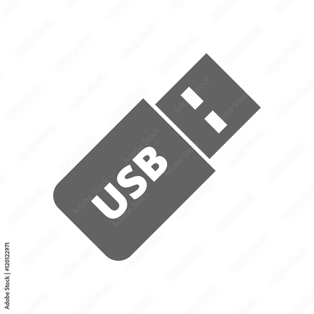 Usb sign icon. Usb flash drive stick symbol Usb sign icon. Usb flash drive stick symbol