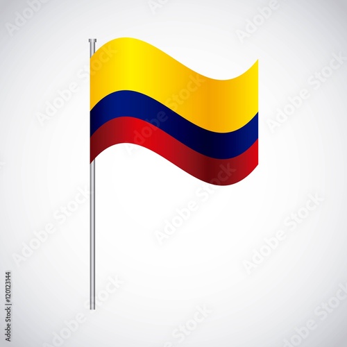Free Download colombian flag colorful icon vector illustration design - GFXLoad