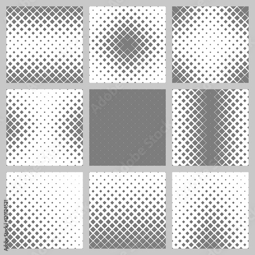 Set monochrome square pattern backgrounds