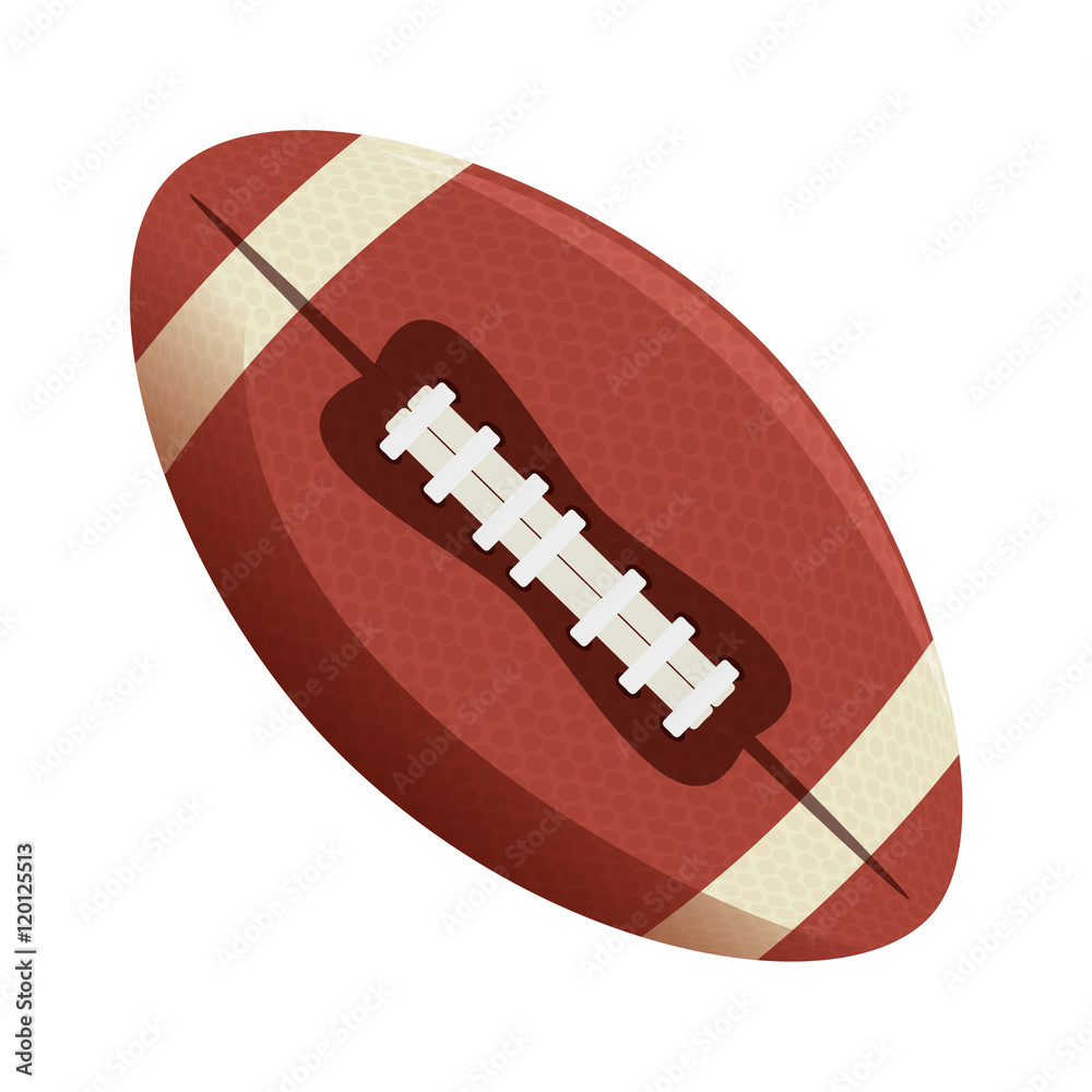 sport oval ball american football. game equipment. vector illustration