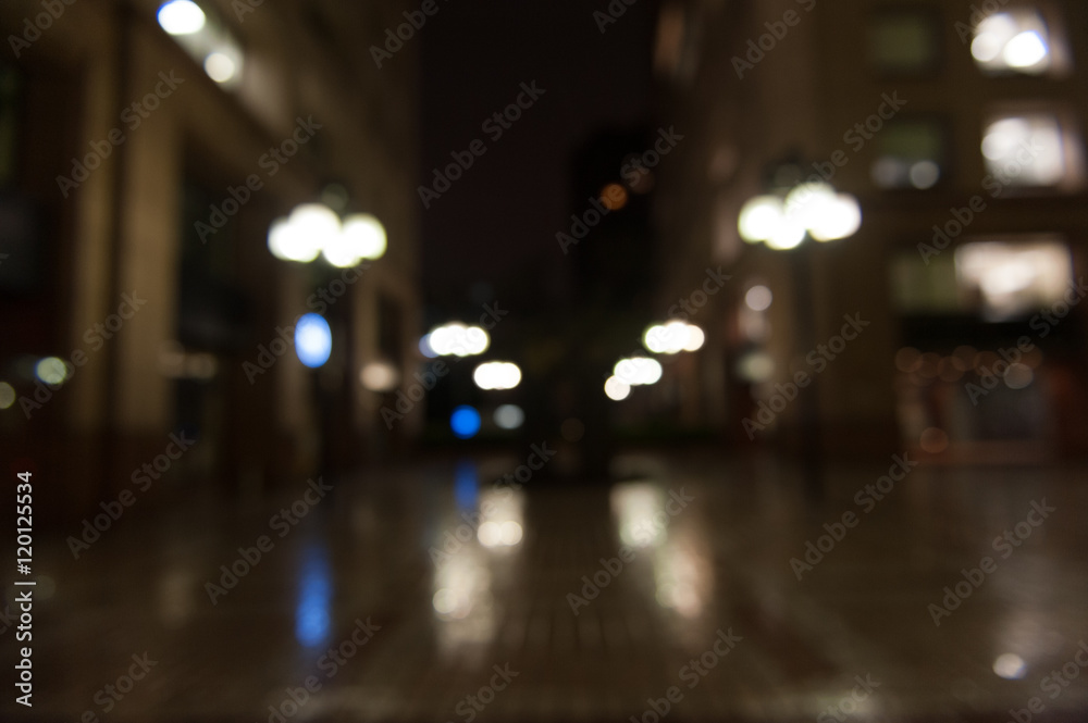 De focused/Blurred image of lights. Blur lights. Light bokeh.