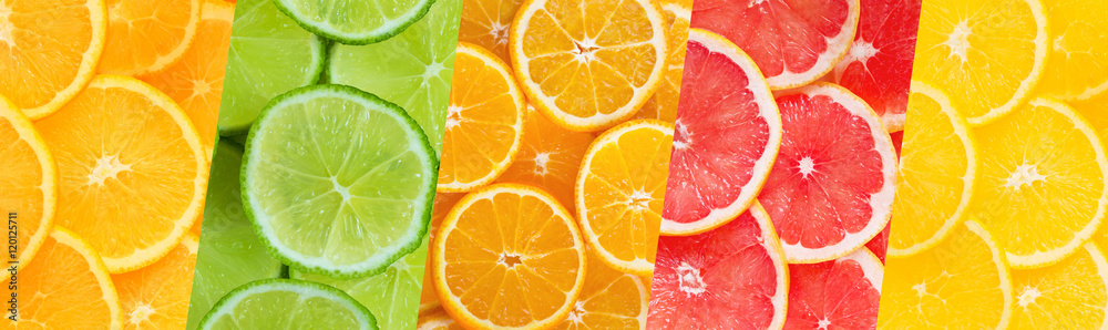 Colorful fruit collage Colorful fruit collage