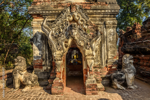 One of many ruined temples in Inwa, Myanmar photo