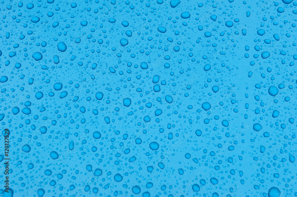 drops of water-repellent surface in Blue & white drops of water-repellent surface in Blue & white