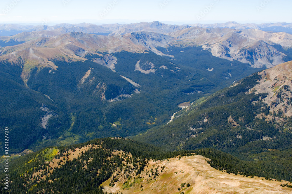 Cottonwood Pass from Mount Yale Colorado