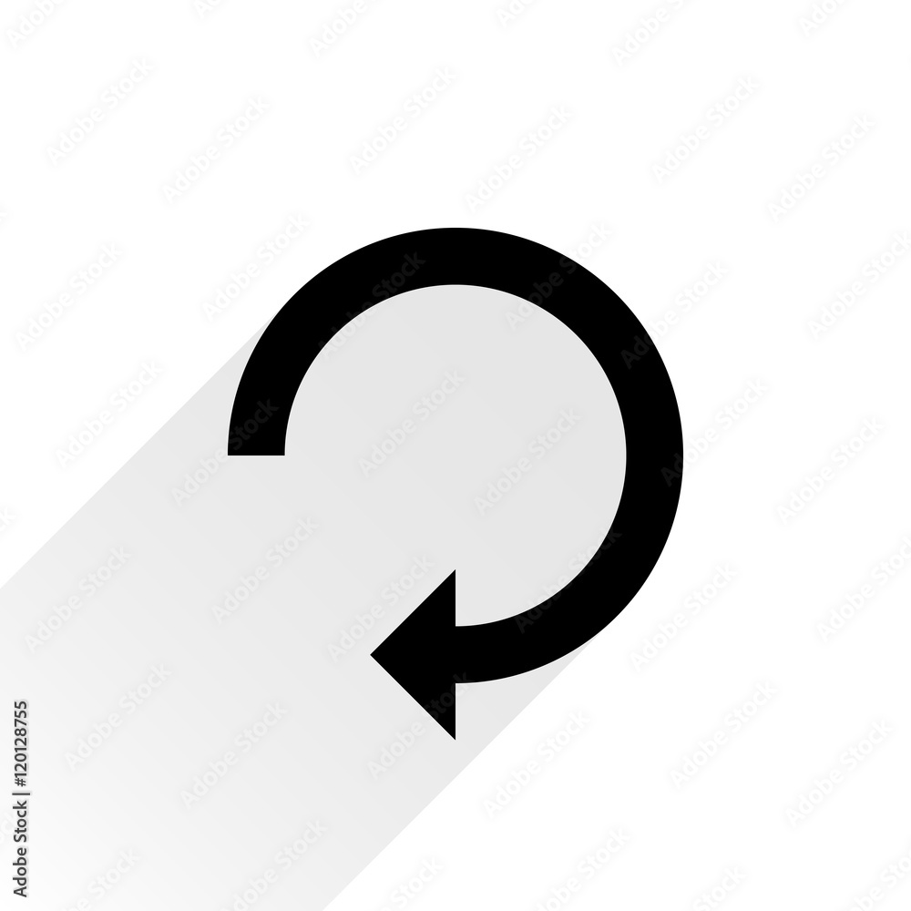 Black arrow icon refresh sign on white background Black arrow icon refresh sign on white background