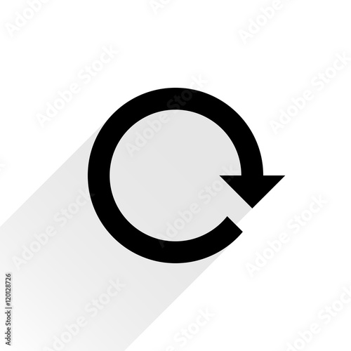 Black arrow icon rotation on white background