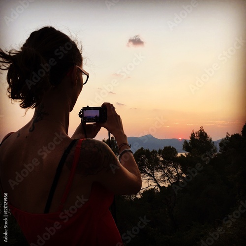 girl taking picture