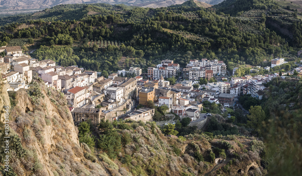 panoramic view of an old village of Lucania